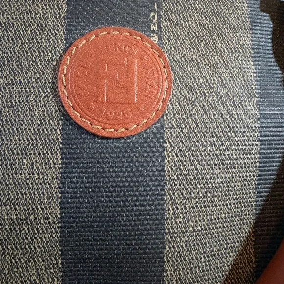 Fendi Brown and Black Striped small Duffel tote - Picture 3 of 11